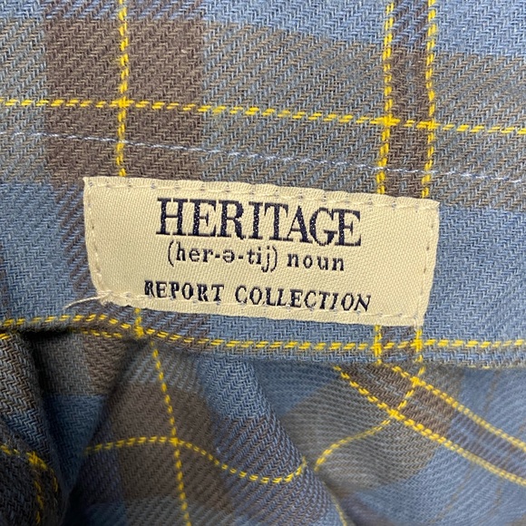 Heritage Report Collection Buffalo Check Woven Shirt S New With Tags - Picture 4 of 7
